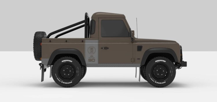 Defender Brown -- Sticker Ligth Grey