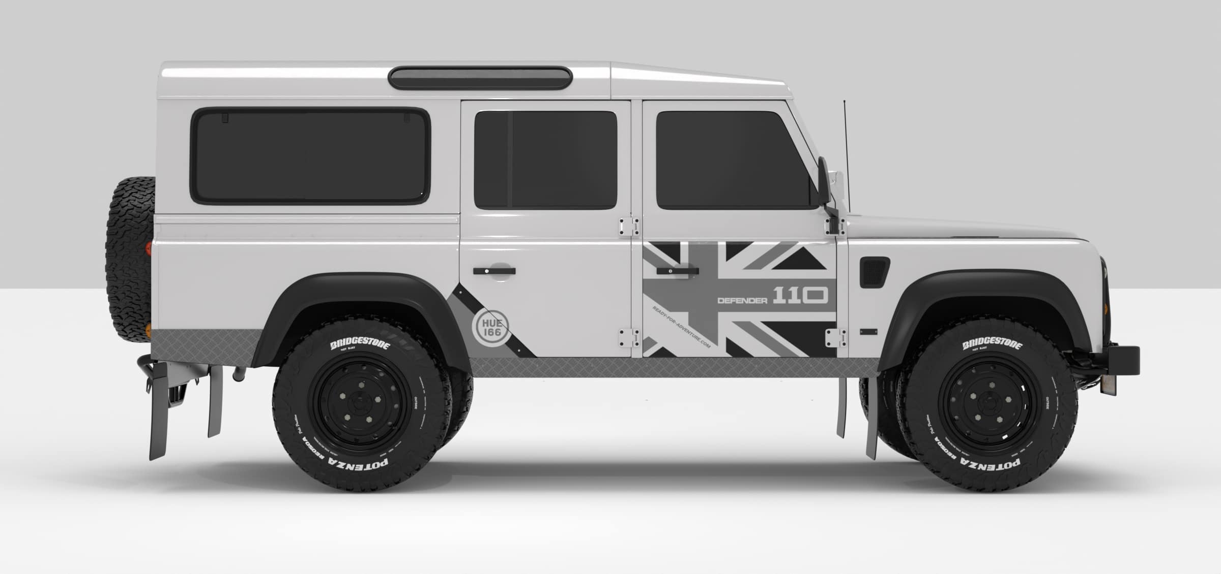 Defender White -- Dark Grey-Ligth Grey