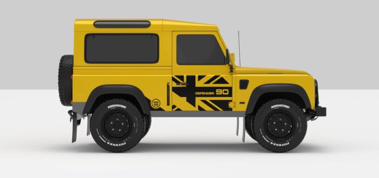 Defender Yellow -- Sticker -- Black