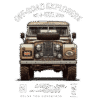 Motif vintage land rover serie